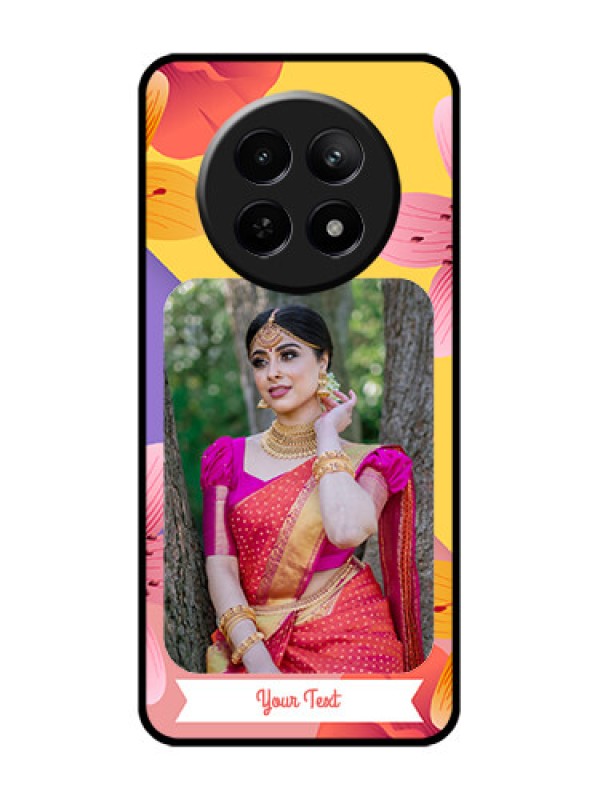 Custom Realme C65 5G Custom Glass Phone Case - 3 Image With Vintage Floral Design