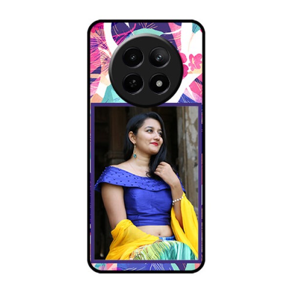 Realme C65 5G Custom Glass Phone Case - Abstract Floral Design