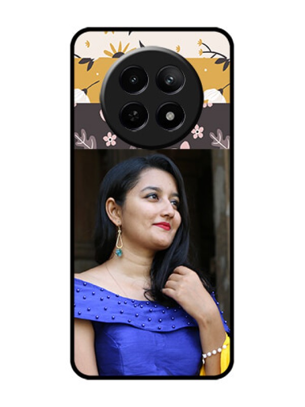 Custom Realme C65 5G Custom Glass Phone Case - Stylish Floral Design