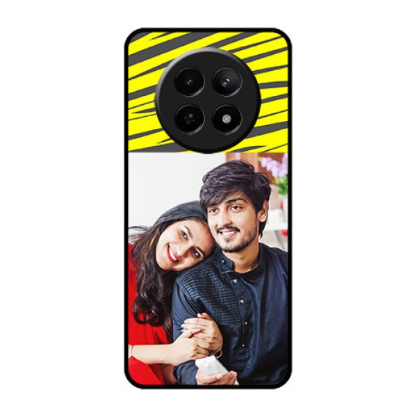 Realme C65 5G Custom Glass Phone Case - Yellow Abstract Design