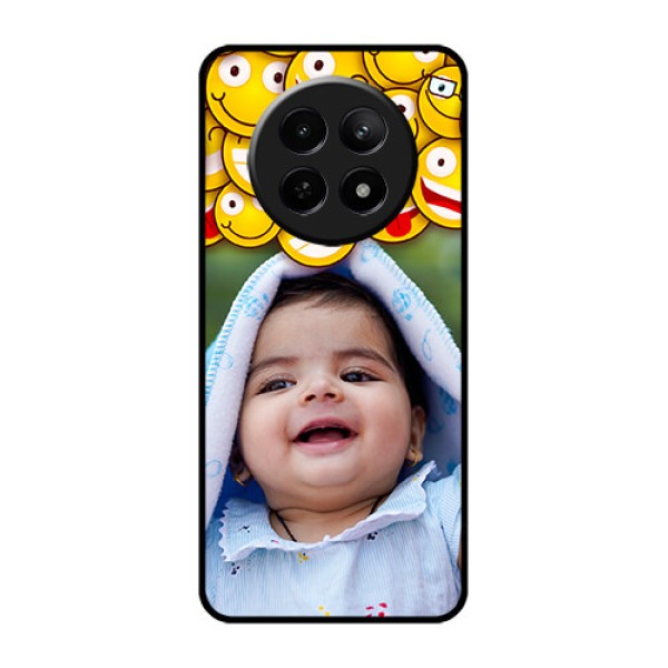 Realme C65 5G Custom Glass Phone Case - With Smiley Emoji Design Realme C65 5G Custom Glass Phone Case - With Smiley Emoji Design