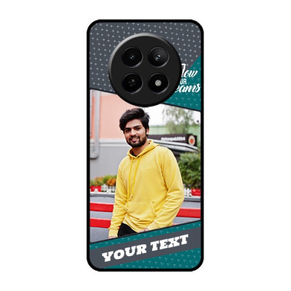 Realme C65 5G Custom Glass Phone Case - Background Pattern Design With Quote Realme C65 5G Custom Glass Phone Case - Background Pattern Design With Quote