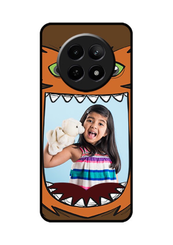 Realme C65 5G Custom Glass Phone Case - Owl Monster Back Case Design