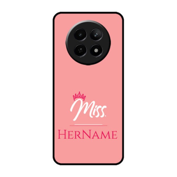Realme C65 5G Custom Glass Phone Case - Mrs With Name Design