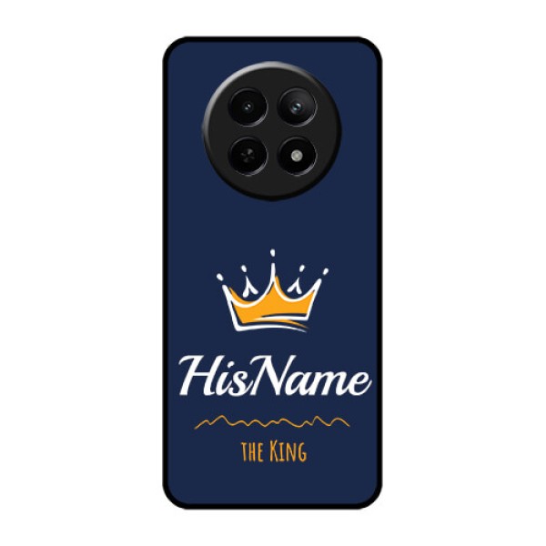 Realme C65 5G Custom Glass Phone Case - King With Name Design