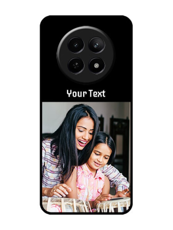 Custom Realme C65 5G Custom Glass Phone Case - Photo With Name Design