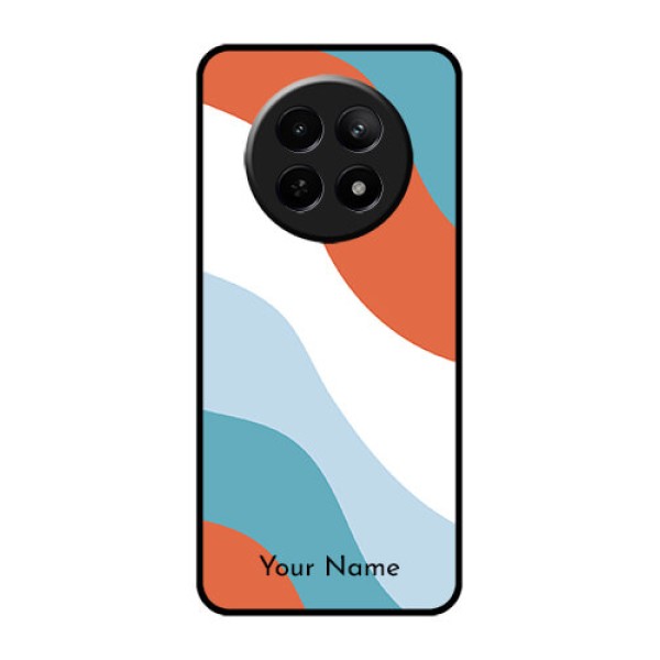 Realme C65 5G Custom Glass Phone Case - Coloured Waves Design