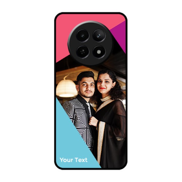 Realme C65 5G Custom Glass Phone Case - Stacked Triple Colour Design Realme C65 5G Custom Glass Phone Case - Stacked Triple Colour Design