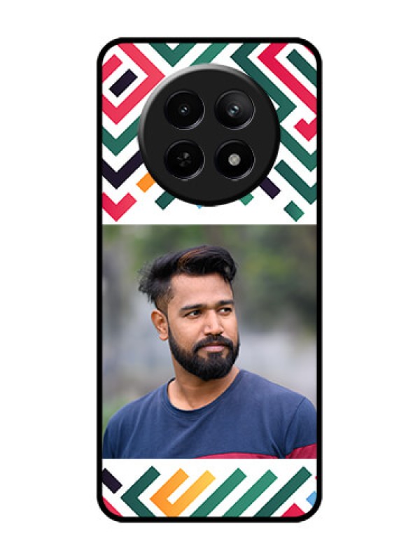 Custom Realme C65 5G Custom Glass Phone Case - Colorful Maze Pattern Design