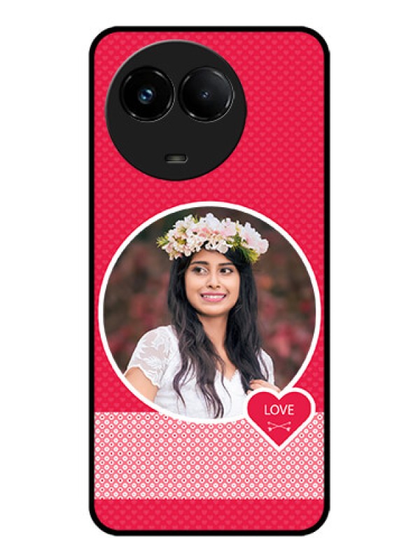 Custom Realme C67 5G Custom Glass Phone Case - Pink Color Pattern Design