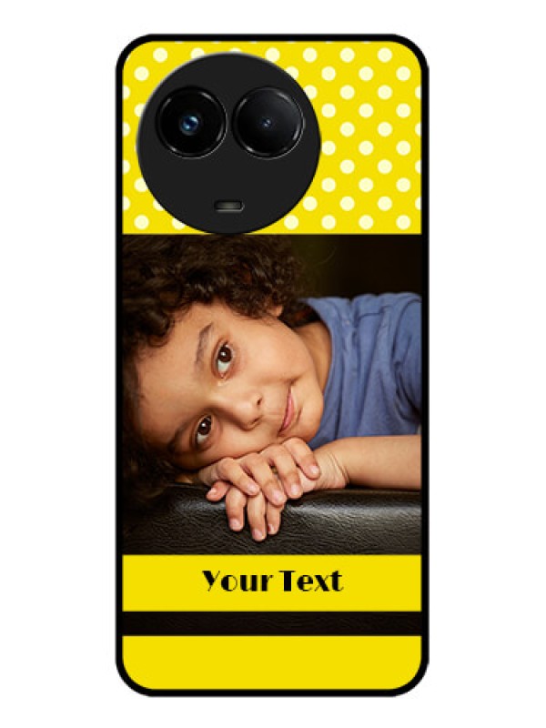 Custom Realme C67 5G Custom Glass Phone Case - Bright Yellow Case Design