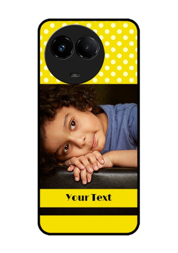 Realme C67 5G Custom Glass Phone Case - Bright Yellow Case Design