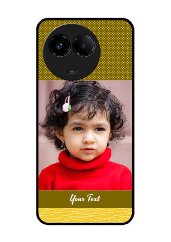 Realme C67 5G Custom Glass Phone Case - Simple Green Color Design
