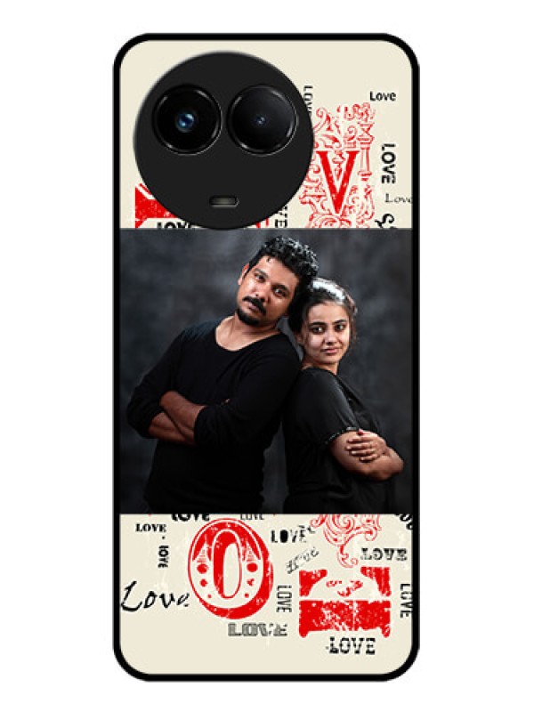 Custom Realme C67 5G Custom Glass Phone Case - Trendy Love Design Case