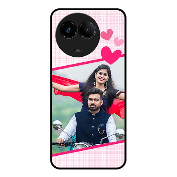 Realme C67 5G Custom Glass Phone Case - Love Shape Heart Design