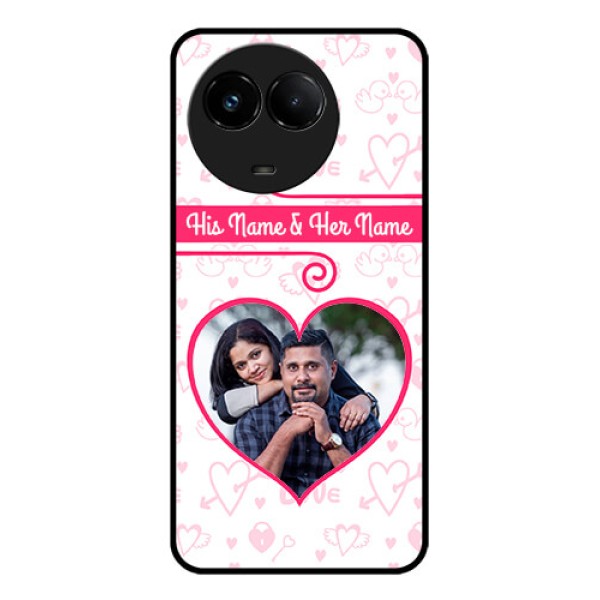 Realme C67 5G Custom Glass Phone Case - Heart Shape Love Design Realme C67 5G Custom Glass Phone Case - Heart Shape Love Design