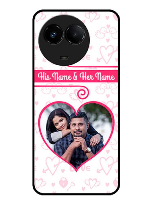 Custom Realme C67 5G Custom Glass Phone Case - Heart Shape Love Design