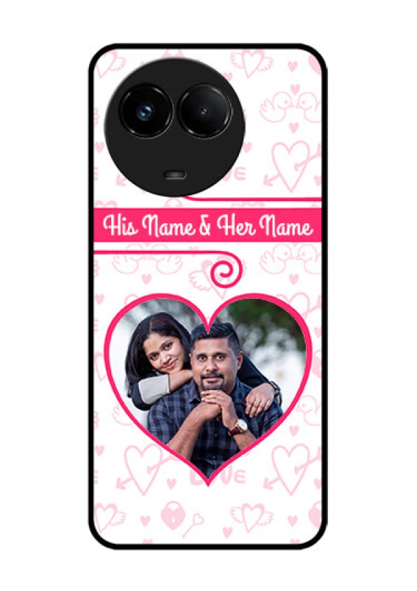 Realme C67 5G Custom Glass Phone Case - Heart Shape Love Design