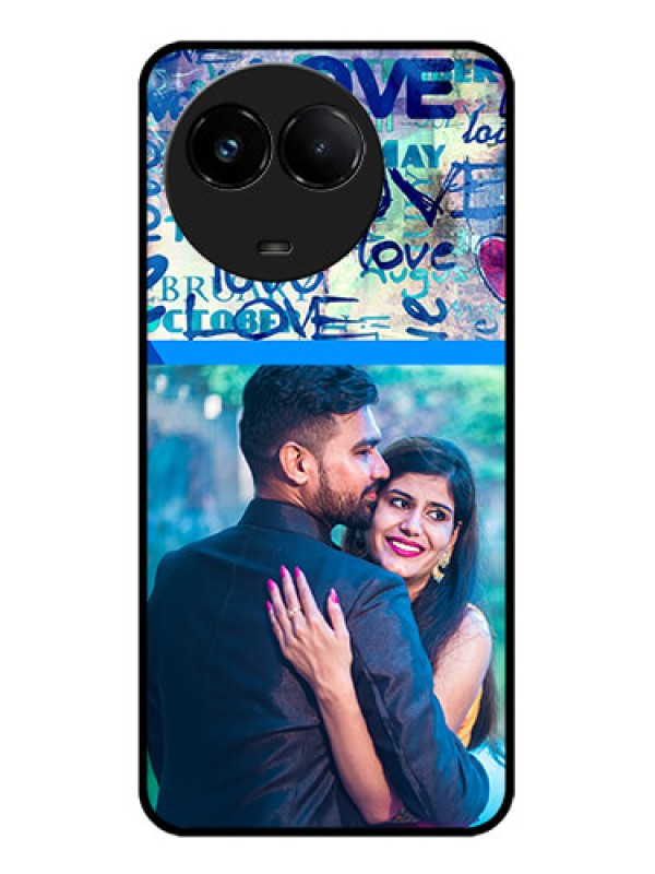 Custom Realme C67 5G Custom Glass Phone Case - Colorful Love Design