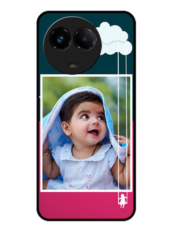 Custom Realme C67 5G Custom Glass Phone Case - Cute Girl With Cloud Design