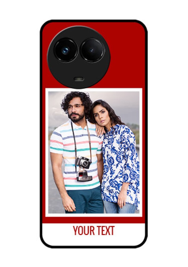Realme C67 5G Custom Glass Phone Case - Red Color Design