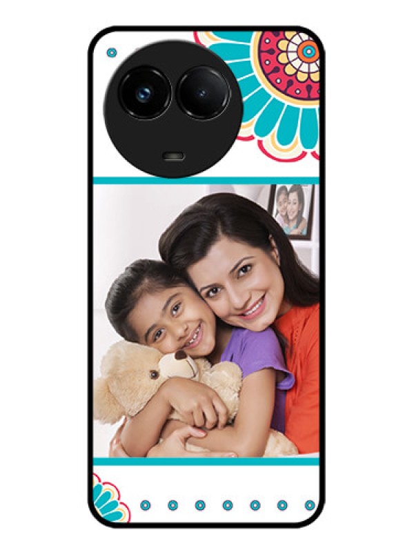 Custom Realme C67 5G Custom Glass Phone Case - Flower Design