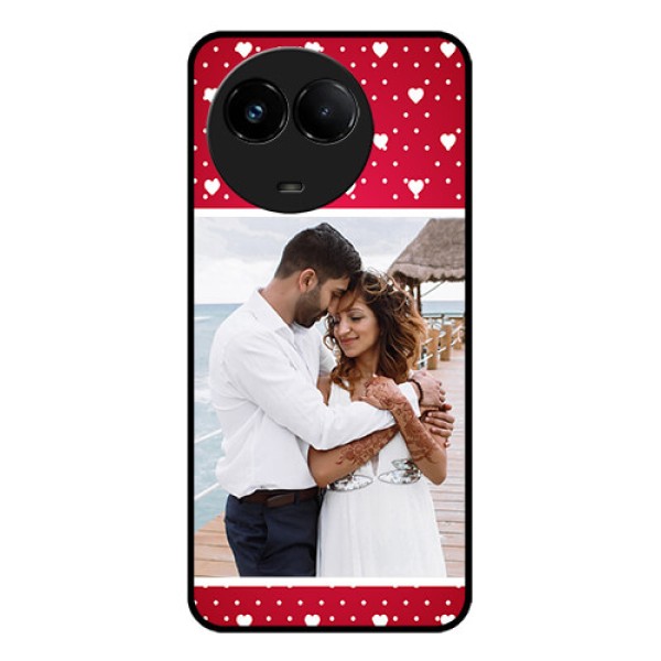 Realme C67 5G Custom Glass Phone Case - Hearts Mobile Case Design Realme C67 5G Custom Glass Phone Case - Hearts Mobile Case Design
