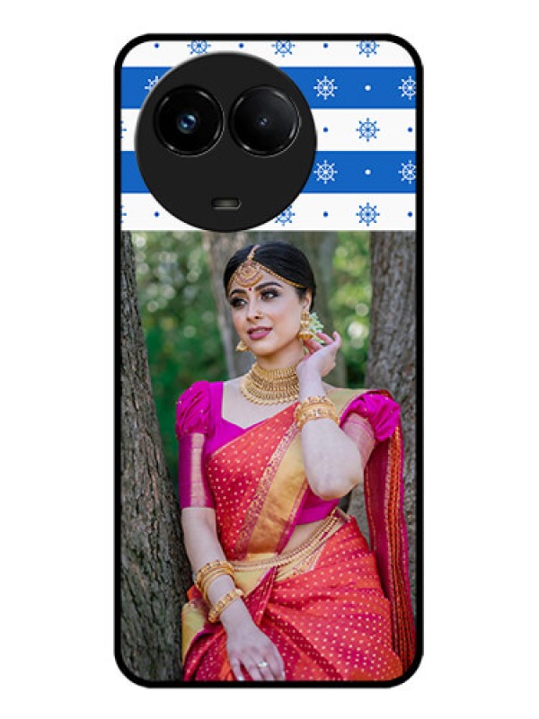 Custom Realme C67 5G Custom Glass Phone Case - Snow Pattern Design