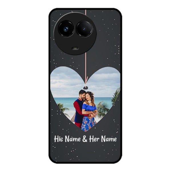 Realme C67 5G Custom Glass Phone Case - Hanging Heart Design