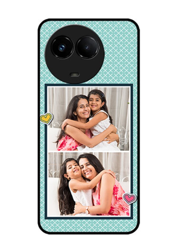 Realme C67 5G Custom Glass Phone Case - 2 Image Holder With Pattern Design