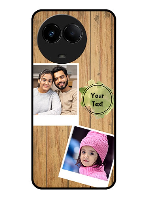 Custom Realme C67 5G Custom Glass Phone Case - Wooden Texture Design