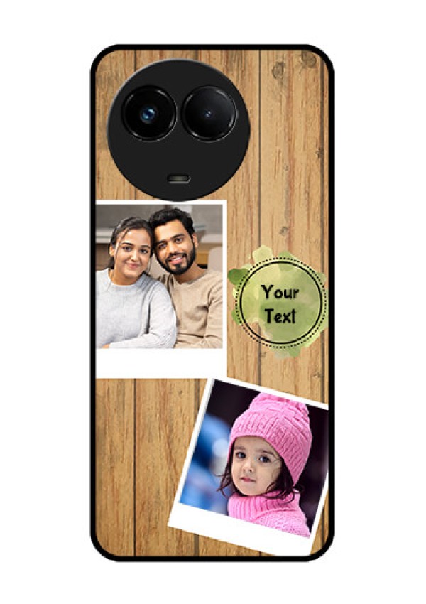 Realme C67 5G Custom Glass Phone Case - Wooden Texture Design