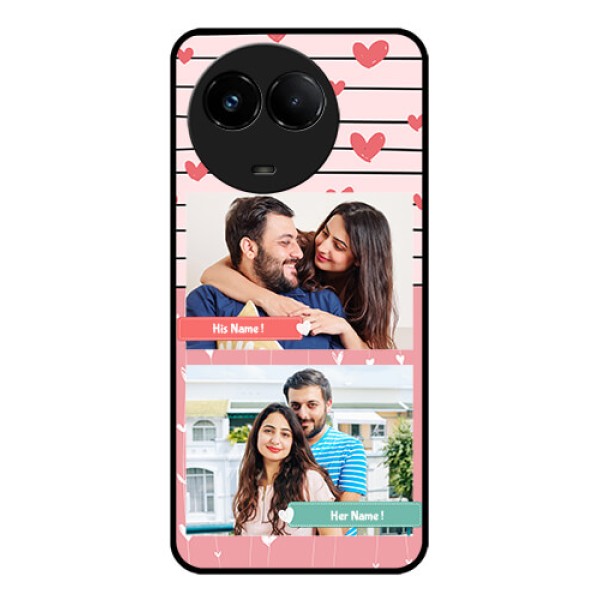 Realme C67 5G Custom Glass Phone Case - Photo With Heart Design
