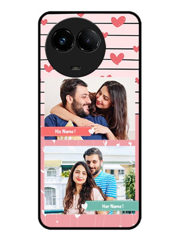 Custom Realme C67 5G Custom Glass Phone Case - Photo With Heart Design