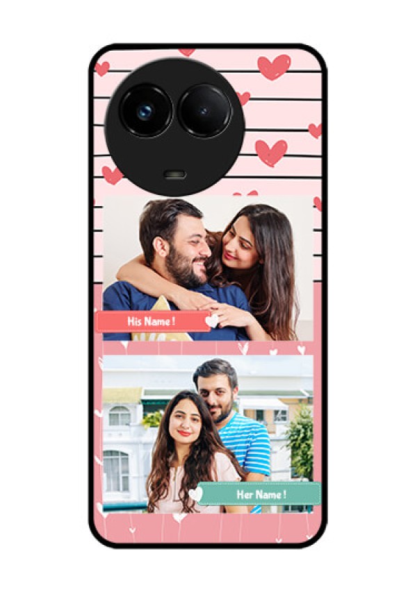 Realme C67 5G Custom Glass Phone Case - Photo With Heart Design