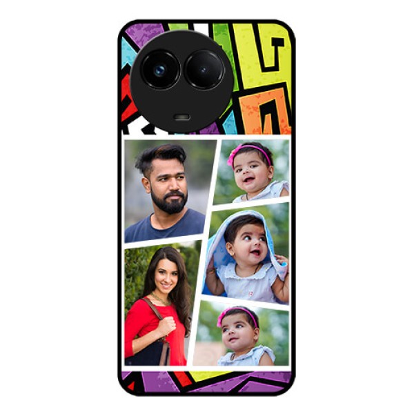 Realme C67 5G Custom Glass Phone Case - Graffiti Pattern Design