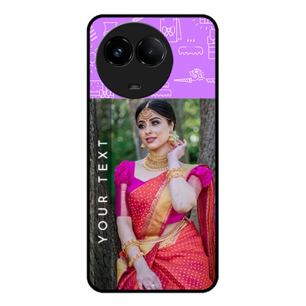 Realme C67 5G Custom Glass Phone Case - Birthday Icons Design