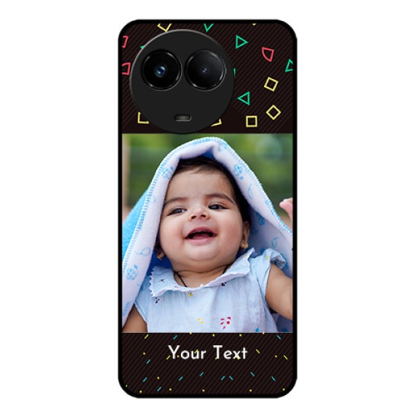 Realme C67 5G Custom Glass Phone Case - With Confetti Birthday Design Realme C67 5G Custom Glass Phone Case - With Confetti Birthday Design