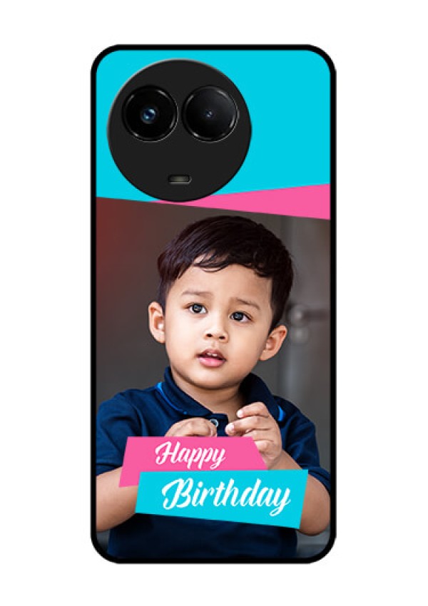 Realme C67 5G Custom Glass Phone Case - Image Holder With 2 Color Design
