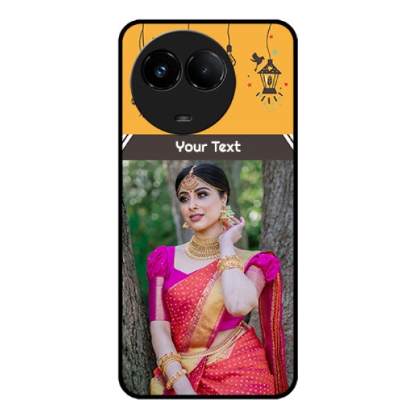 Realme C67 5G Custom Glass Phone Case - With Family Picture And Icons