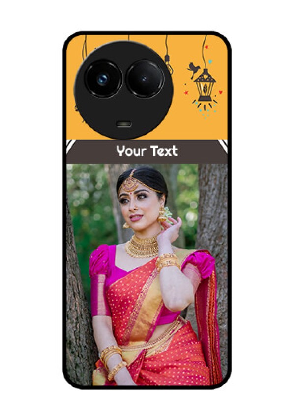 Realme C67 5G Custom Glass Phone Case - With Family Picture And Icons