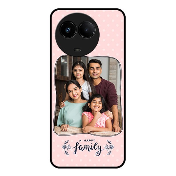 Realme C67 5G Custom Glass Phone Case - Family With Dots Design