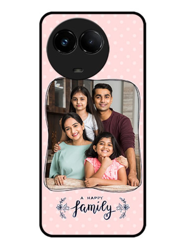 Custom Realme C67 5G Custom Glass Phone Case - Family With Dots Design