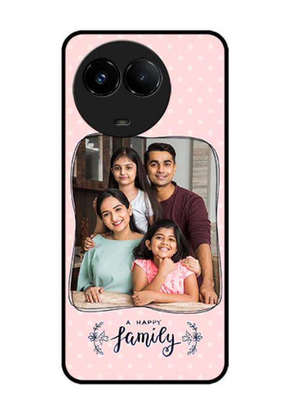 Realme C67 5G Custom Glass Phone Case - Family With Dots Design
