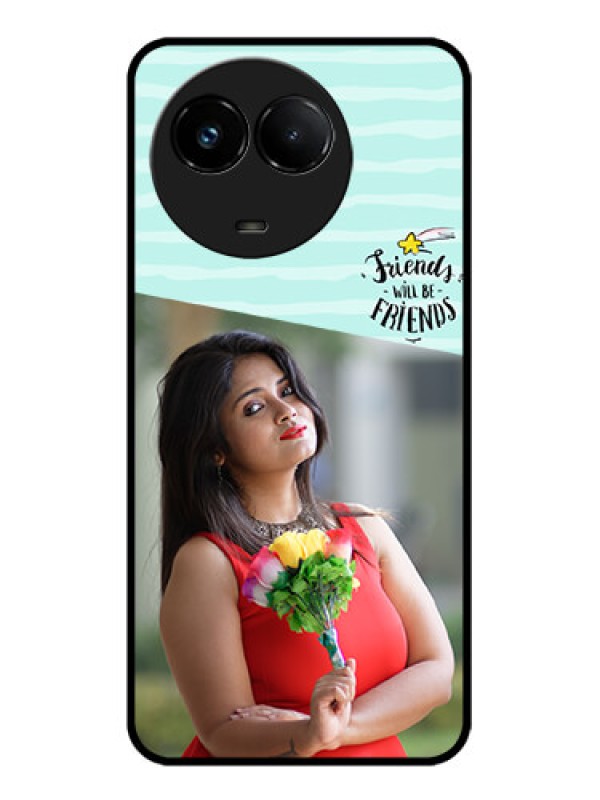 Custom Realme C67 5G Custom Glass Phone Case - Friends Picture Icon Design