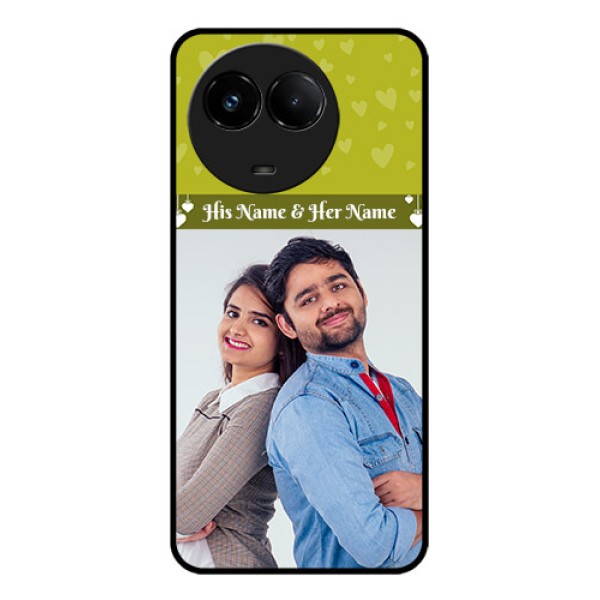 Realme C67 5G Custom Glass Phone Case - You & Me Heart Design