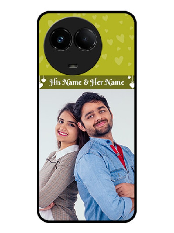 Custom Realme C67 5G Custom Glass Phone Case - You & Me Heart Design