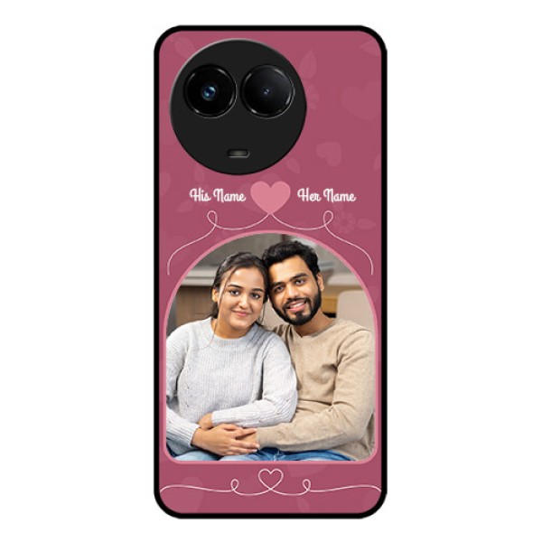 Realme C67 5G Custom Glass Phone Case - Love Floral Design