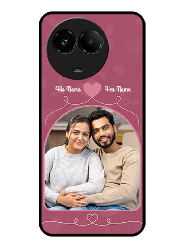 Custom Realme C67 5G Custom Glass Phone Case - Love Floral Design