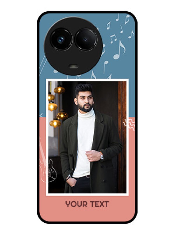 Custom Realme C67 5G Custom Glass Phone Case - With Color Musical Note Design